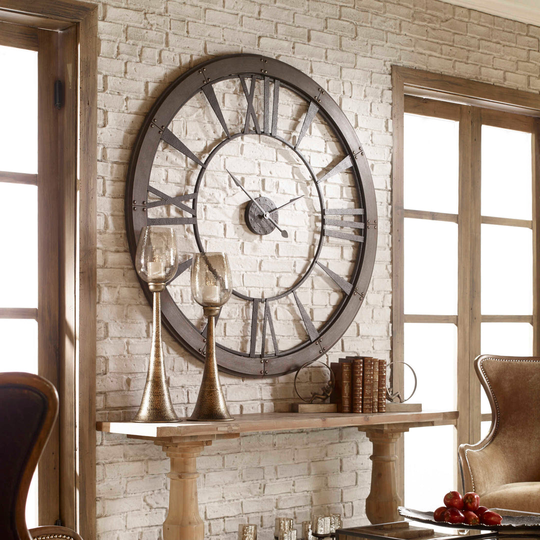 American Home Furniture Uttermost Ronan Wall Clock, Large