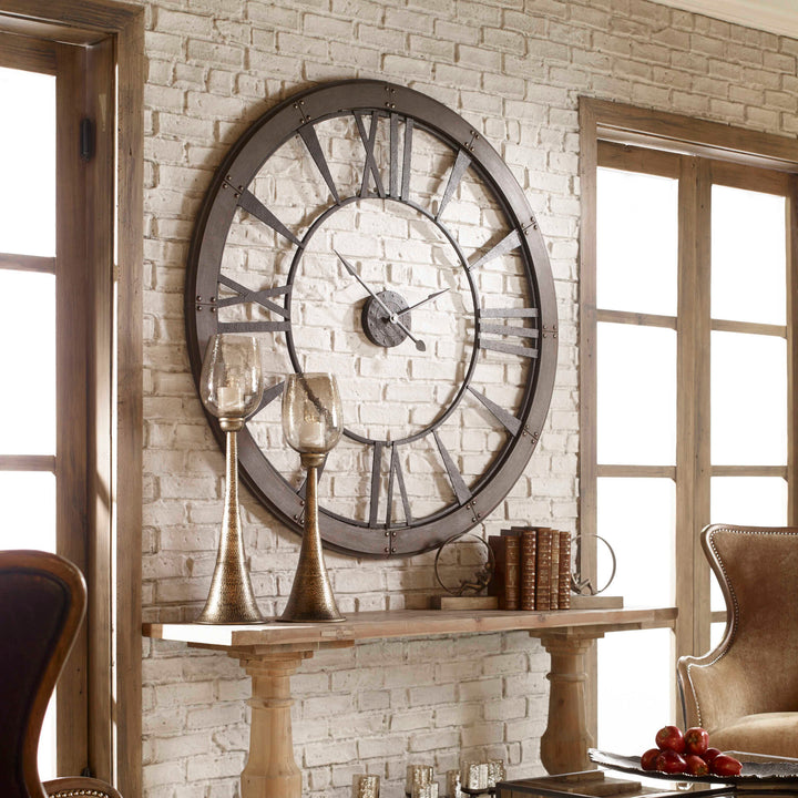 American Home Furniture Uttermost Ronan Wall Clock, Large