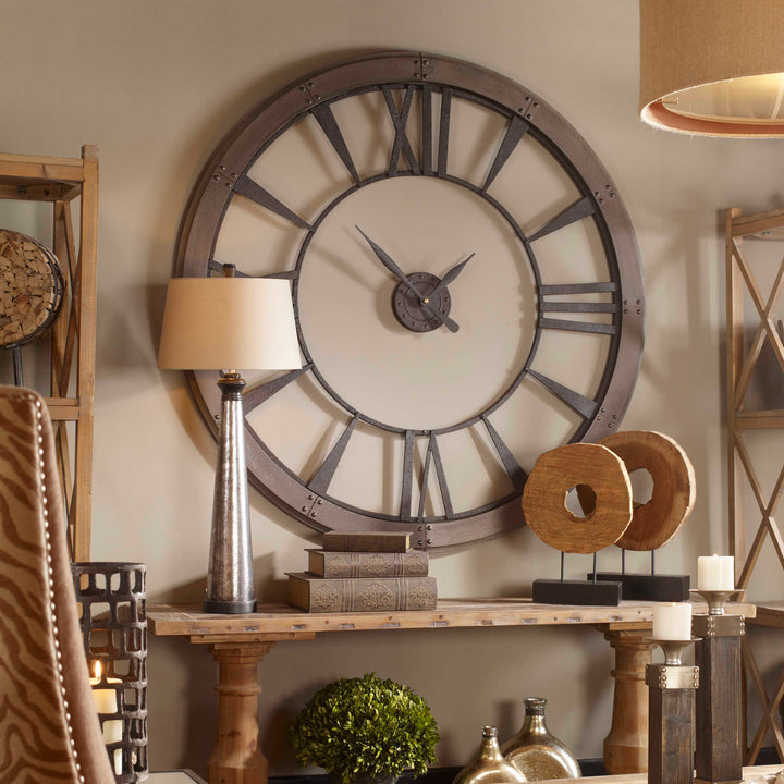 American Home Furniture Uttermost Ronan Wall Clock, Large