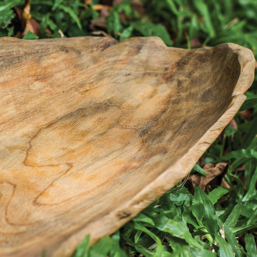 American Home Furniture Uttermost Teak Leaf Bowl