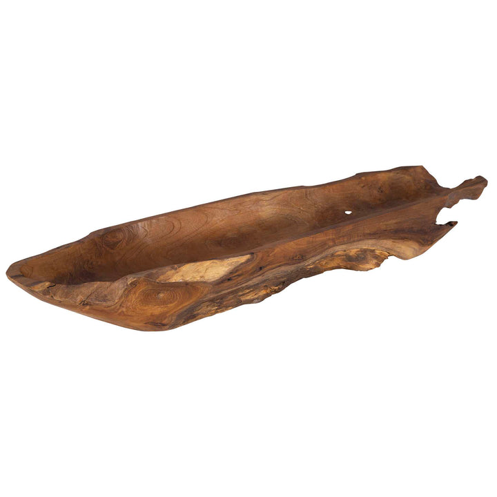 American Home Furniture Uttermost Teak Leaf Bowl