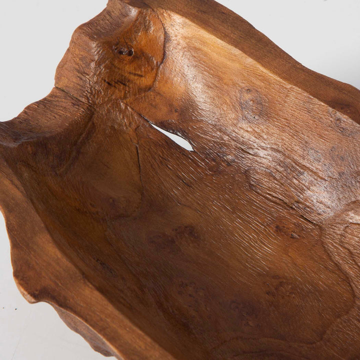 American Home Furniture Uttermost Teak Leaf Bowl