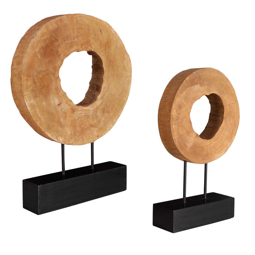 American Home Furniture Uttermost Ashlea Wooden Sculptures Set of 2