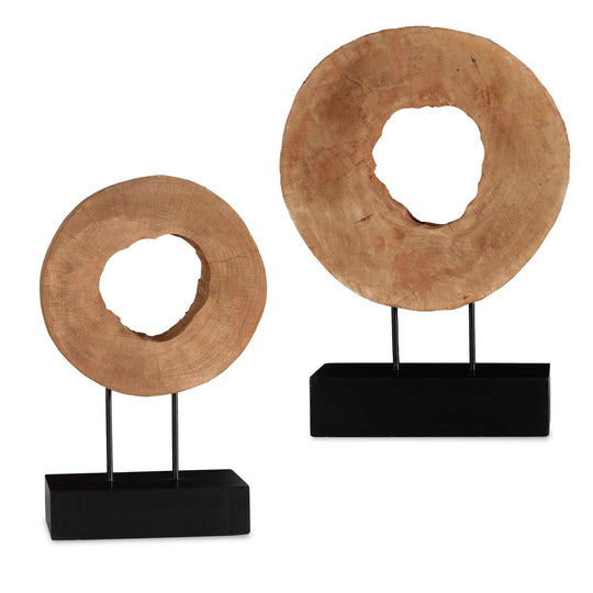 American Home Furniture Uttermost Ashlea Wooden Sculptures Set of 2
