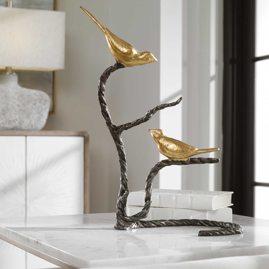 American Home Furniture Uttermost Birds on a Limb Sculpture