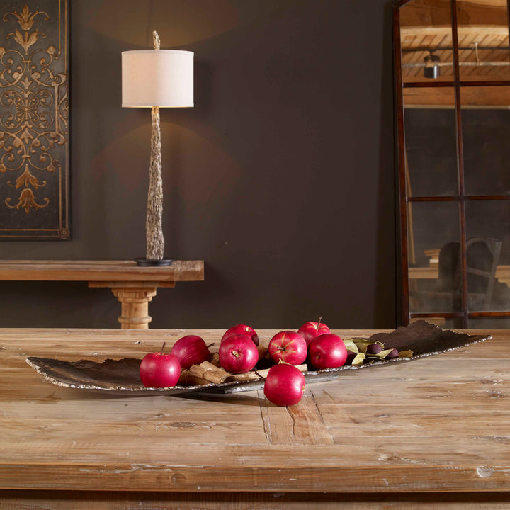 American Home Furniture Uttermost Camilla Dark Nickel Tray