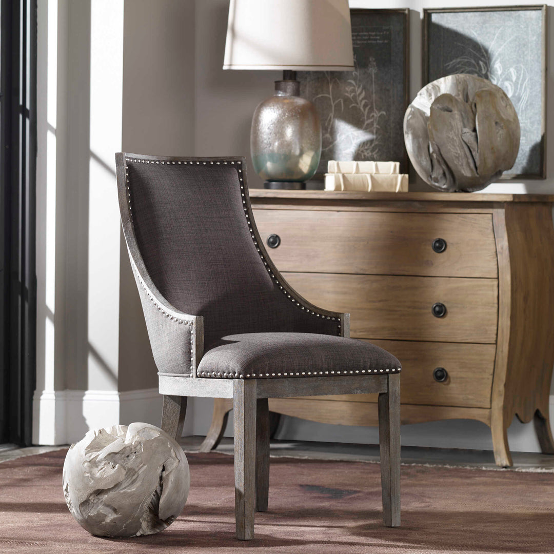 American Home Furniture Uttermost Ermanno Teak Balls S/2