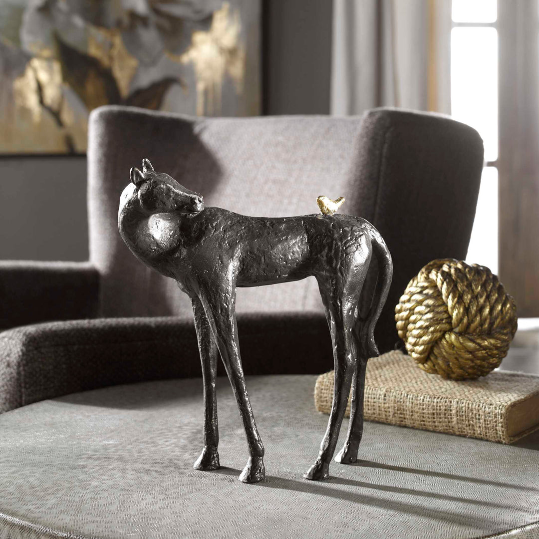 American Home Furniture Uttermost Hello Friend Horse Sculpture