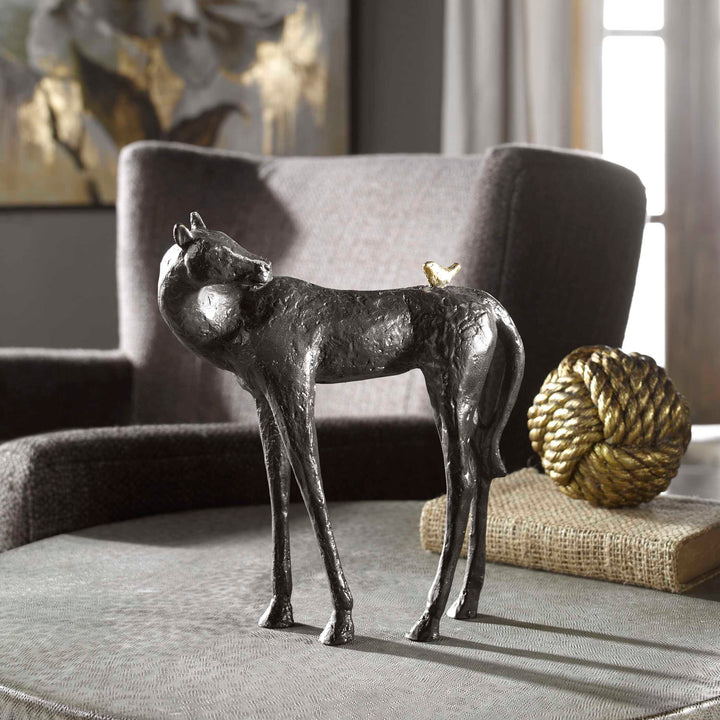 American Home Furniture Uttermost Hello Friend Horse Sculpture