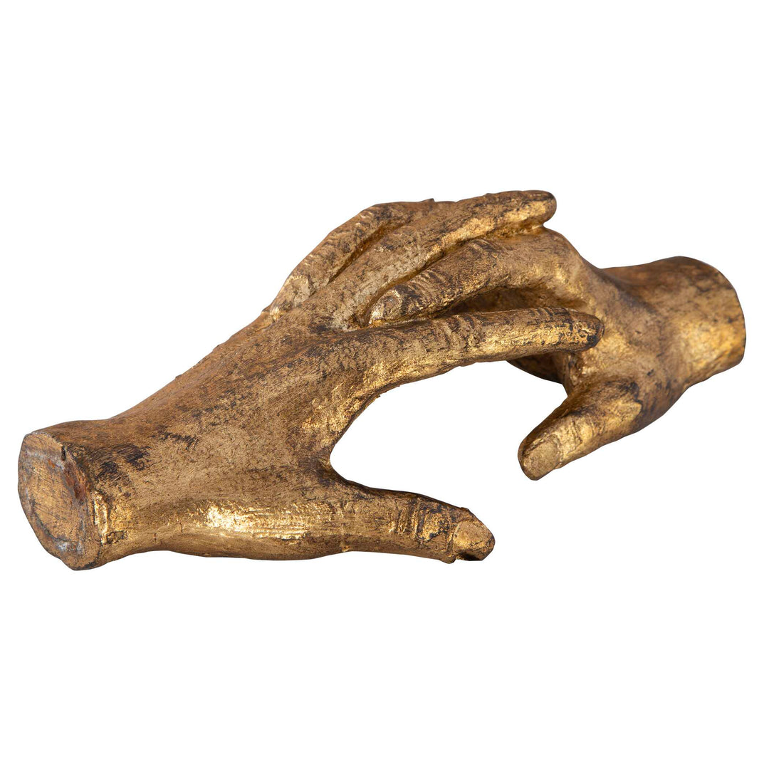 American Home Furniture Uttermost Hold My Hand Gold Sculpture