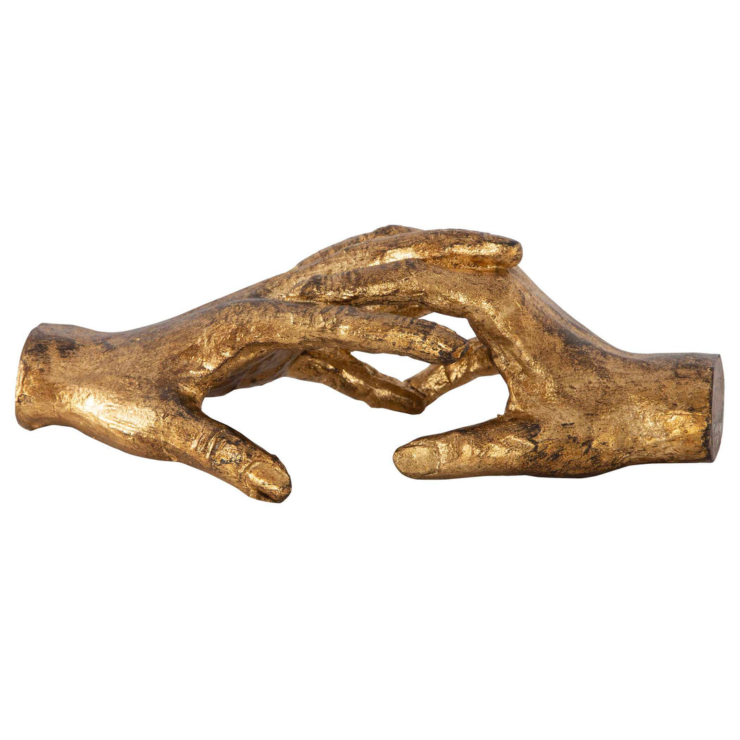 American Home Furniture Uttermost Hold My Hand Gold Sculpture
