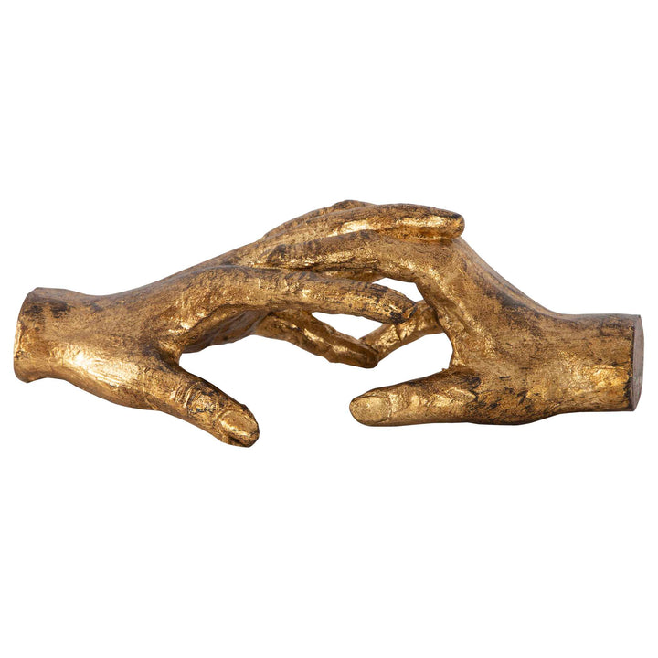 American Home Furniture Uttermost Hold My Hand Gold Sculpture