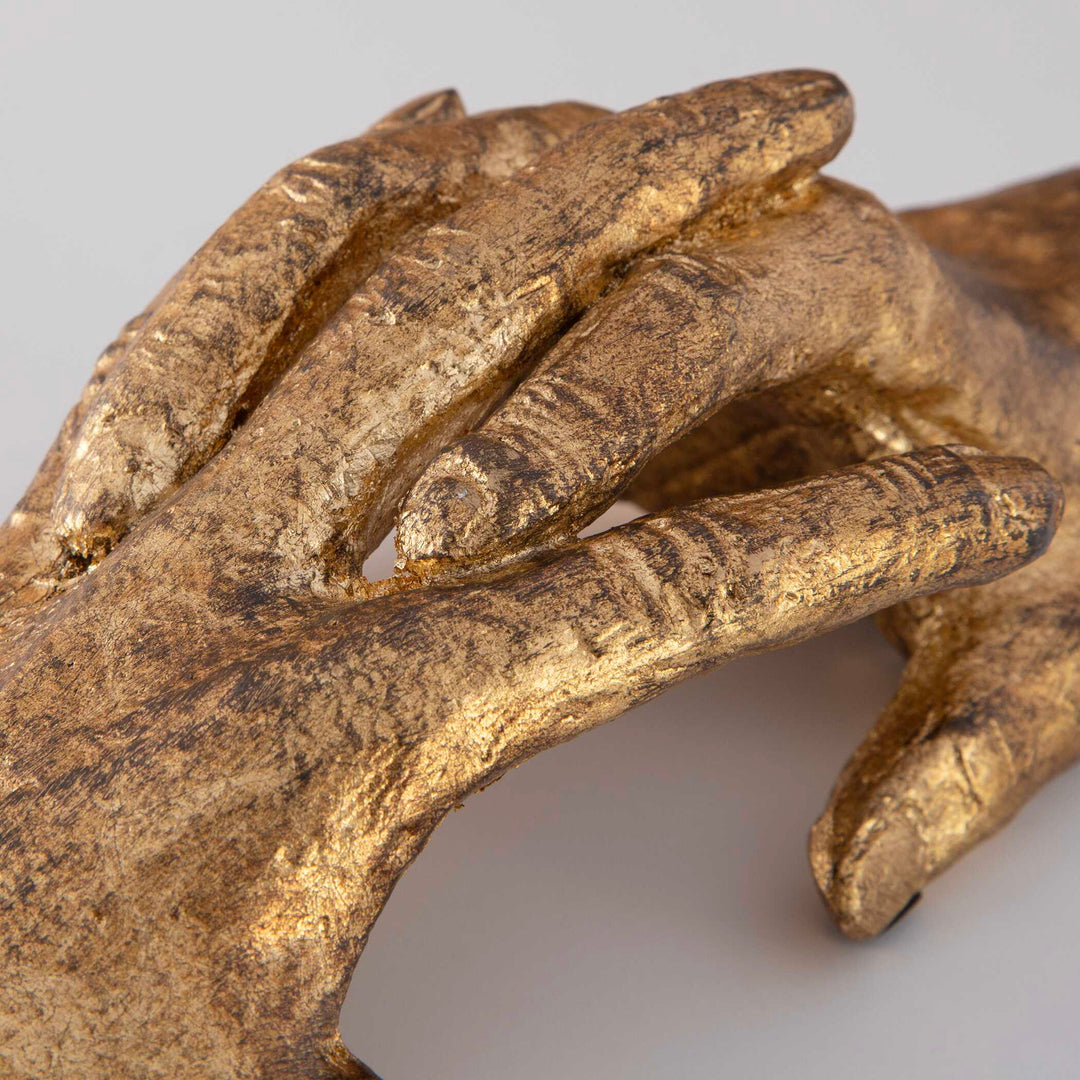American Home Furniture Uttermost Hold My Hand Gold Sculpture