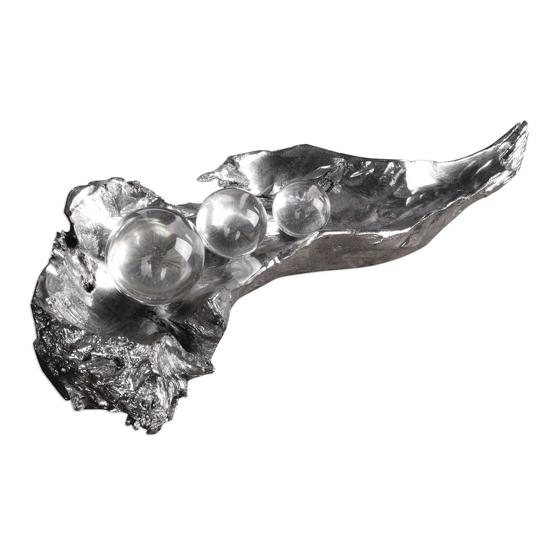 American Home Furniture Uttermost Three Peas in a Pod Metallic Sculpture