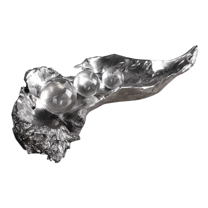 American Home Furniture Uttermost Three Peas in a Pod Metallic Sculpture