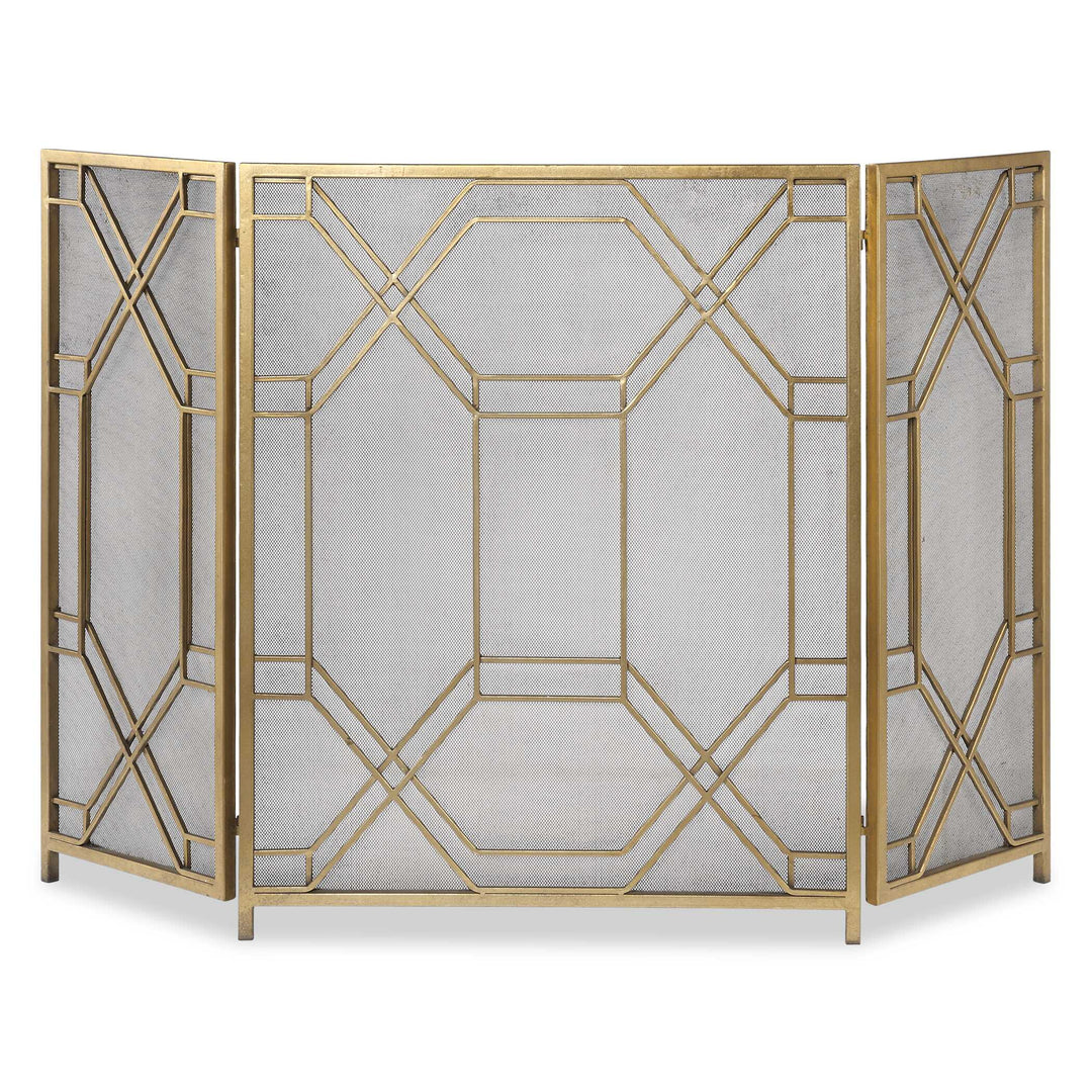 American Home Furniture Uttermost Rosen Gold Fireplace Screen