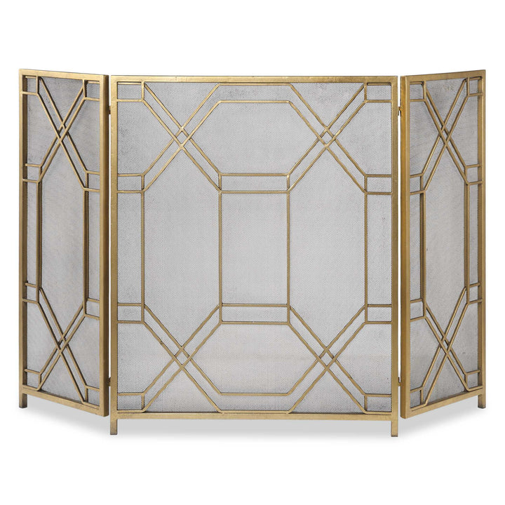 American Home Furniture Uttermost Rosen Gold Fireplace Screen