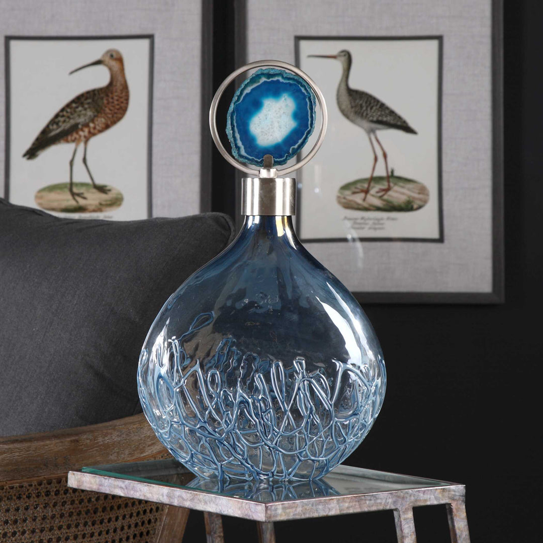American Home Furniture Uttermost Rae Sky Blue Vase