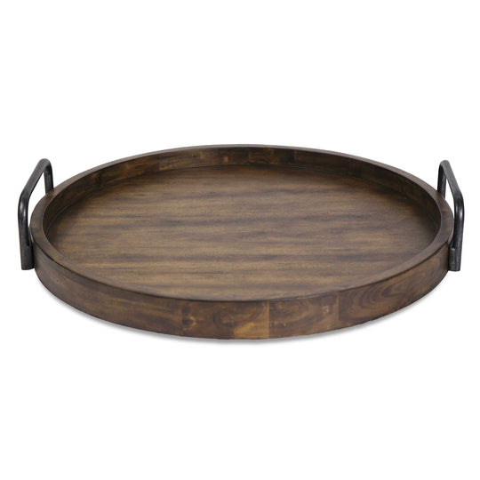 American Home Furniture Uttermost Reine Round Wooden Tray