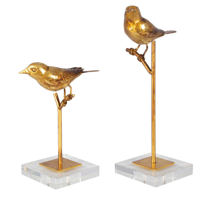 American Home Furniture Uttermost Passerines Bird Sculptures Set of 2