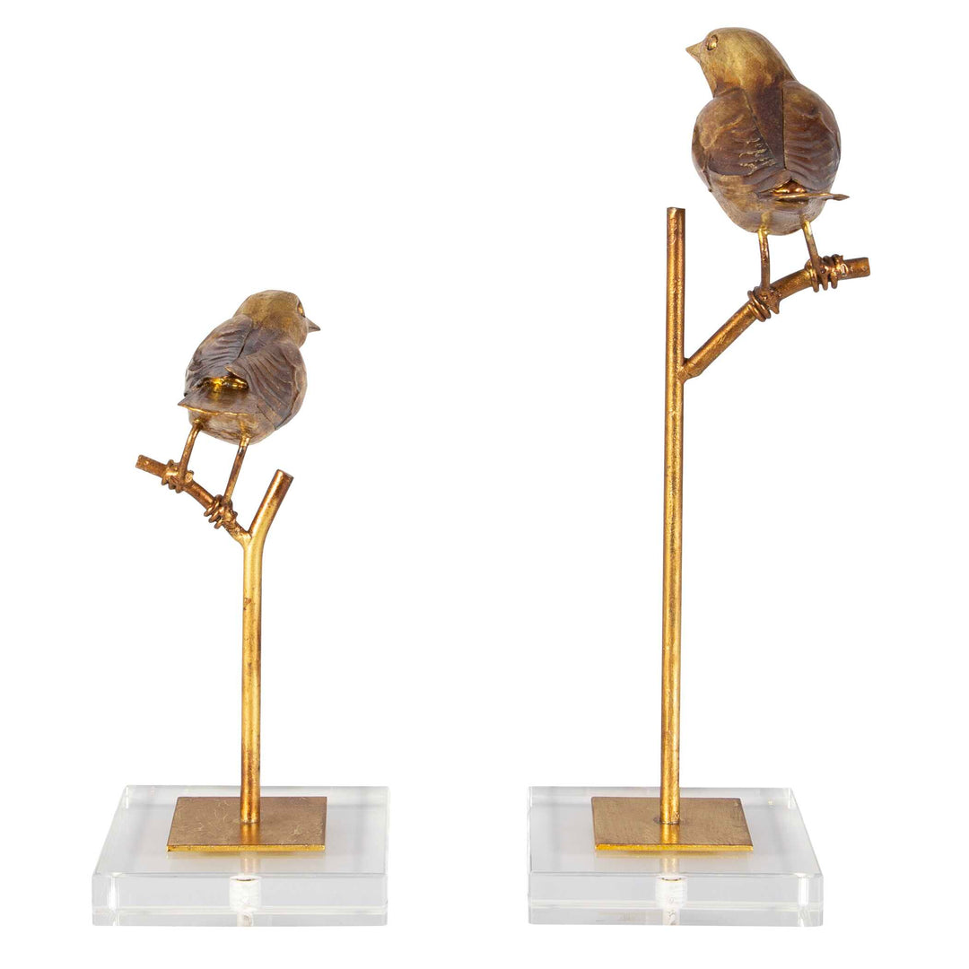 American Home Furniture Uttermost Passerines Bird Sculptures Set of 2