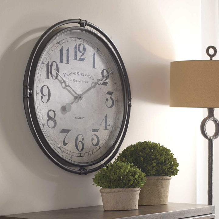 American Home Furniture Uttermost Nakul Industrial Wall Clock
