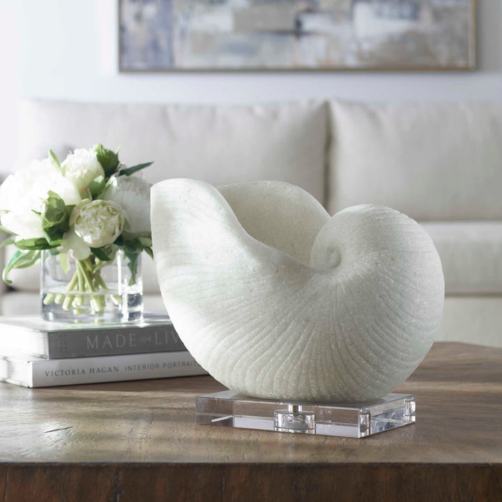 American Home Furniture Uttermost Nautilus Shell Sculpture