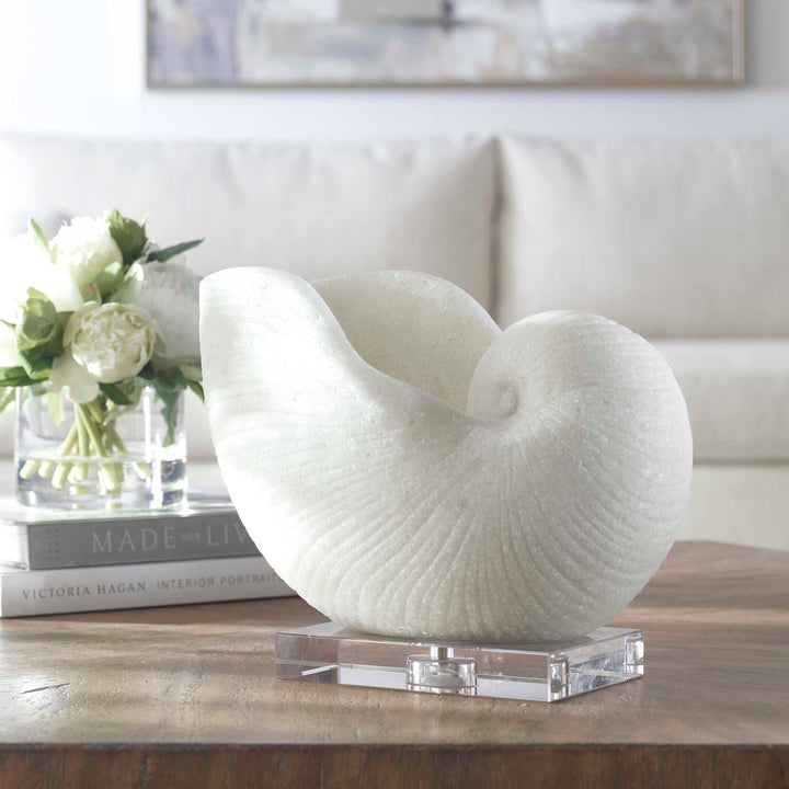 American Home Furniture Uttermost Nautilus Shell Sculpture