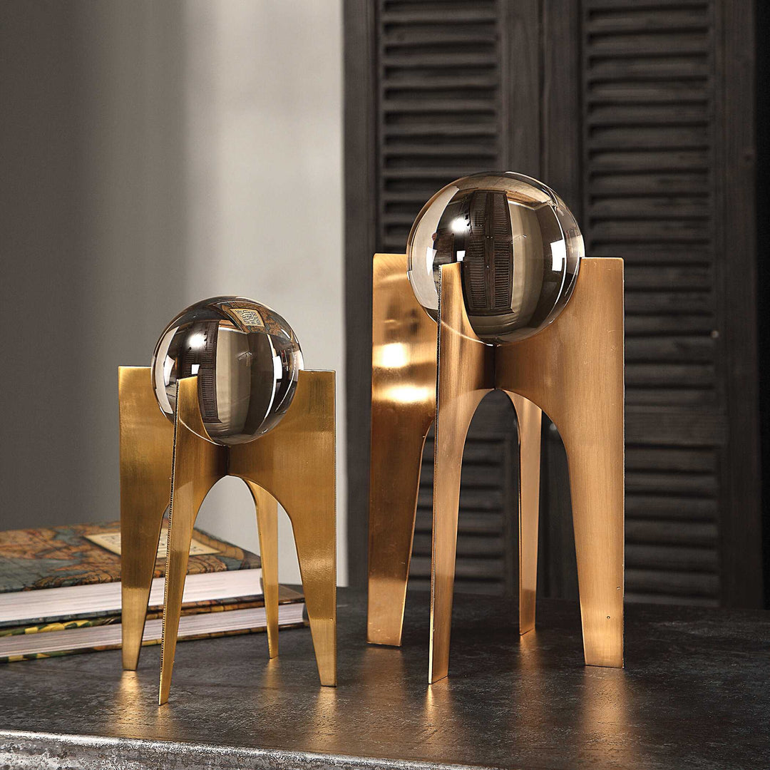 American Home Furniture Uttermost Ellianna Crystal Spheres, S/2