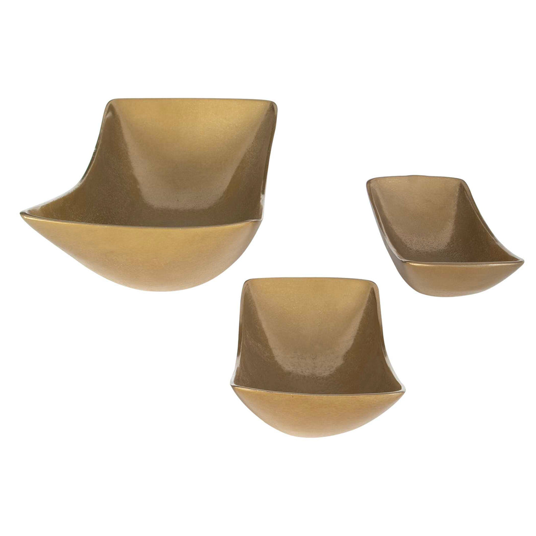 American Home Furniture Uttermost Anas Antique Brass Bowls Set/3