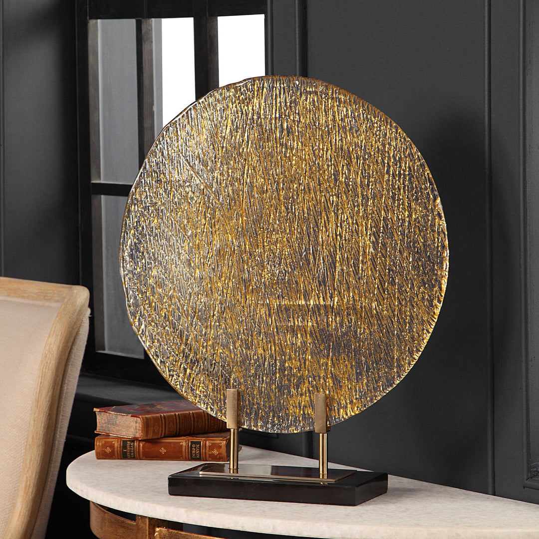 American Home Furniture Uttermost Layan Art Glass Charger
