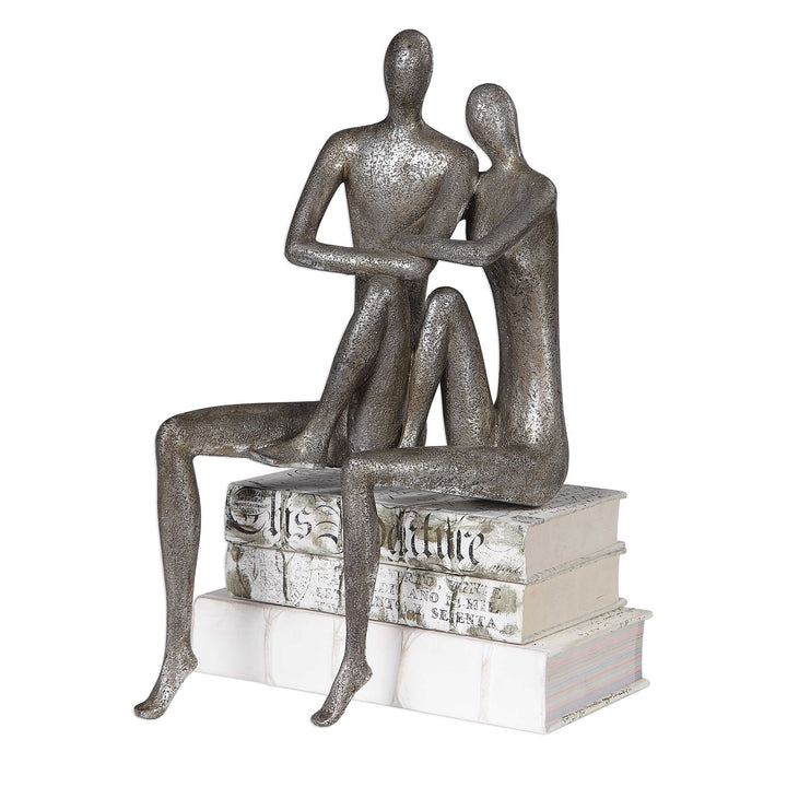 American Home Furniture Uttermost Courtship Antique Nickel Figurine