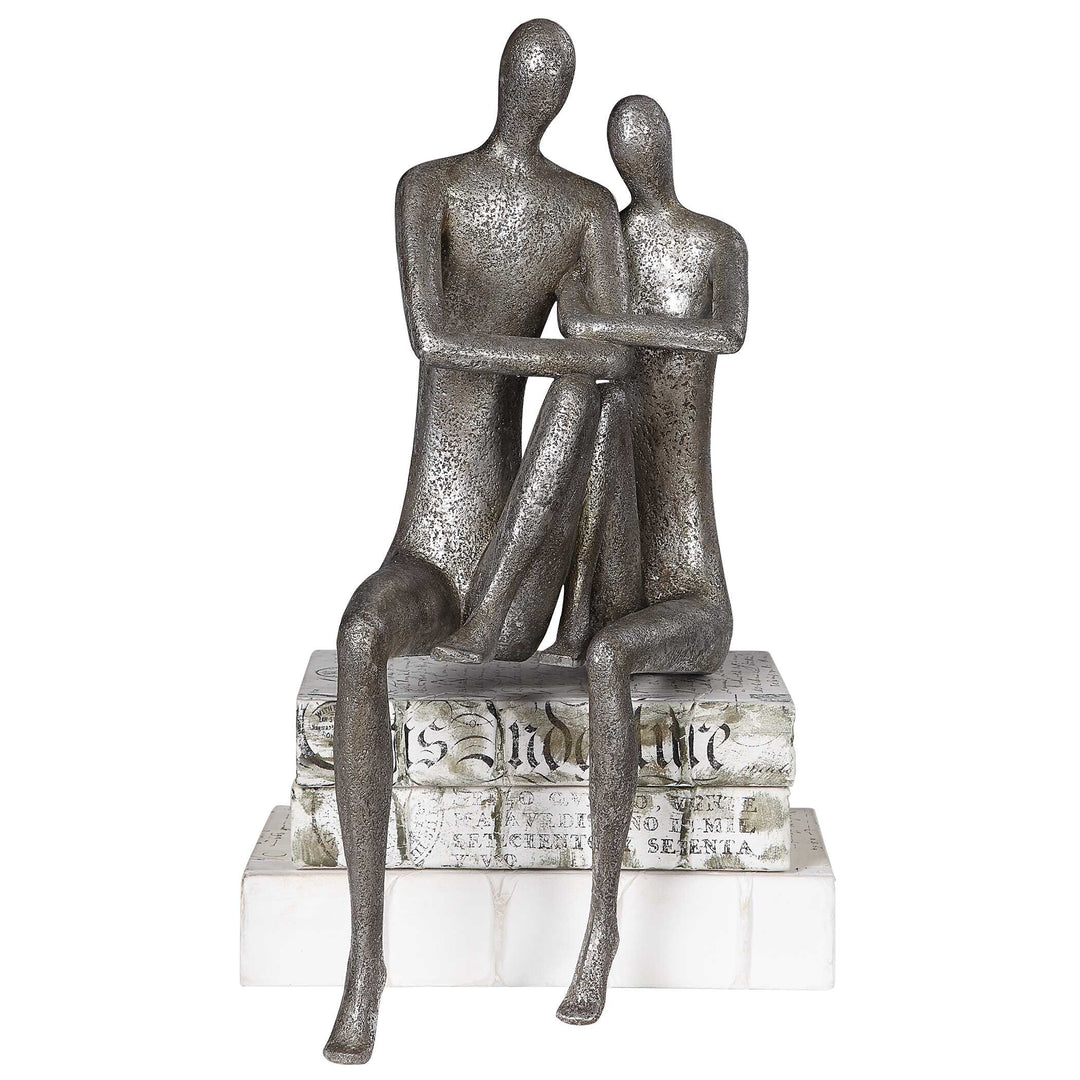 American Home Furniture Uttermost Courtship Antique Nickel Figurine