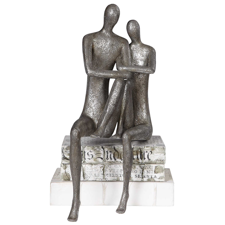 American Home Furniture Uttermost Courtship Antique Nickel Figurine