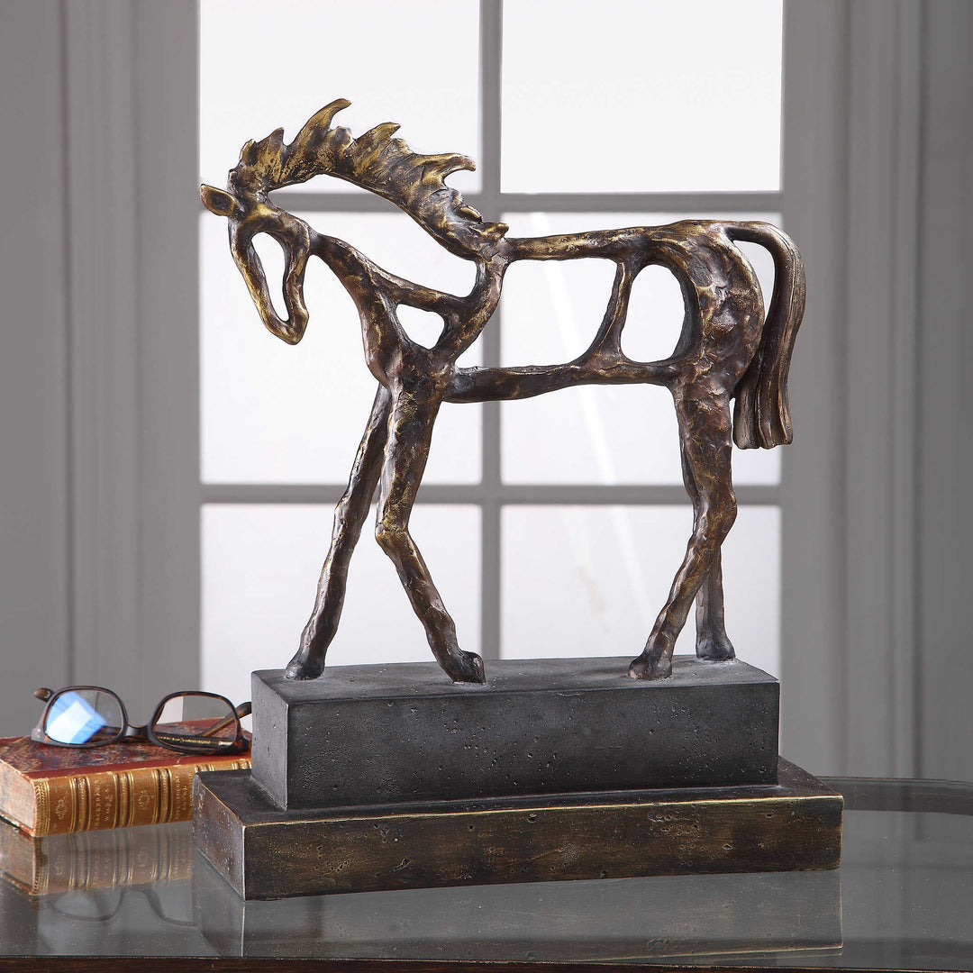 American Home Furniture Uttermost Titan Horse Sculpture