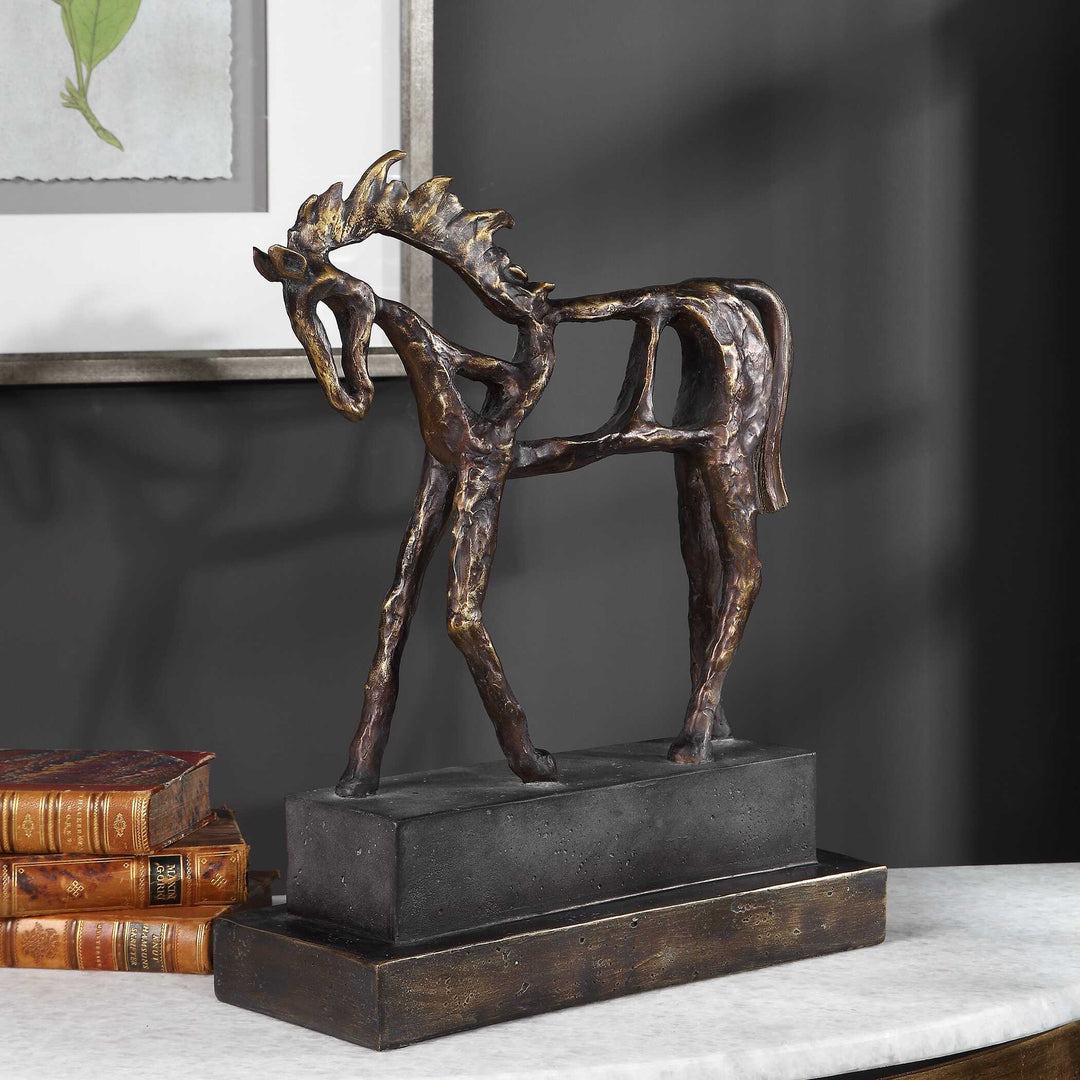 American Home Furniture Uttermost Titan Horse Sculpture