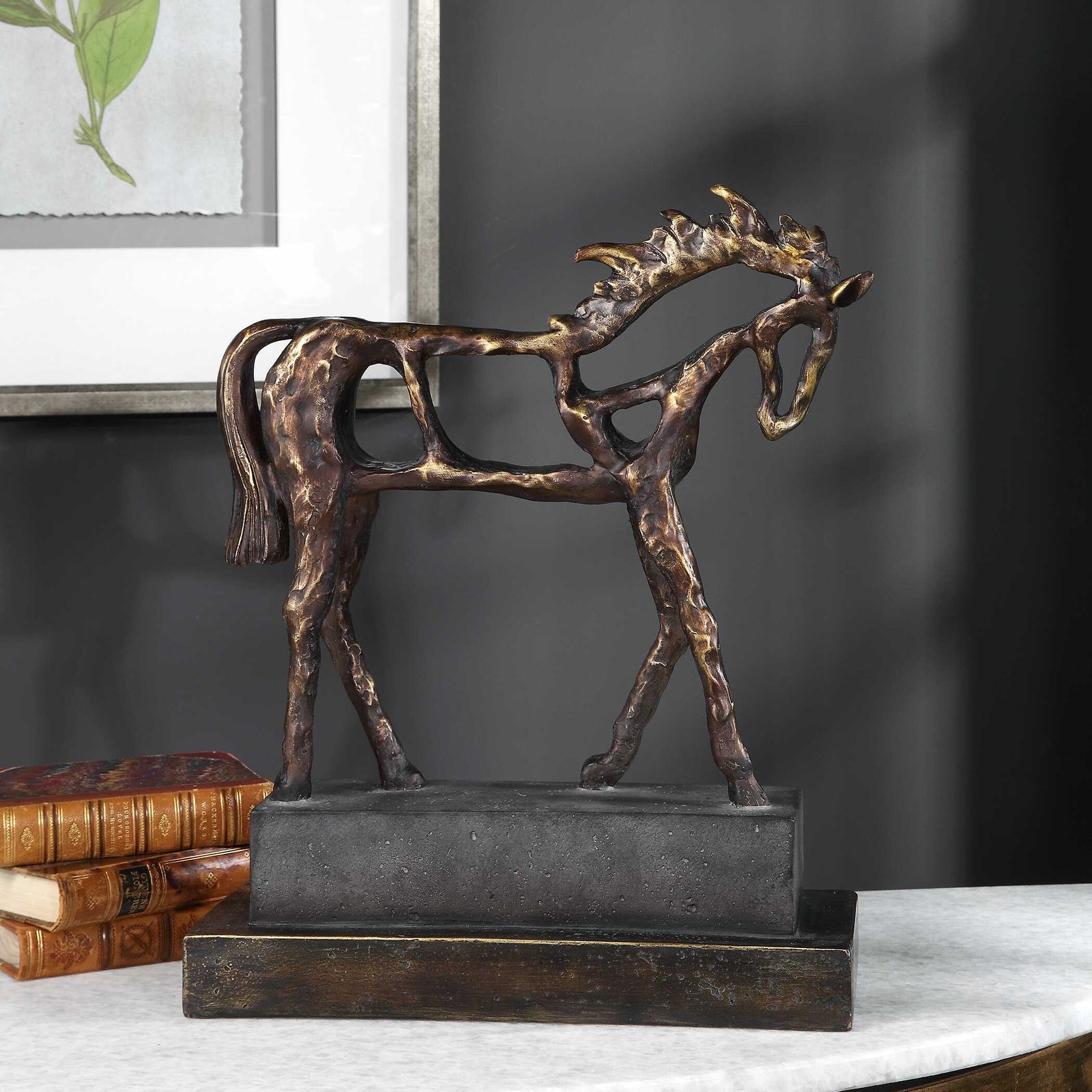 American Home Furniture Uttermost Titan Horse Sculpture
