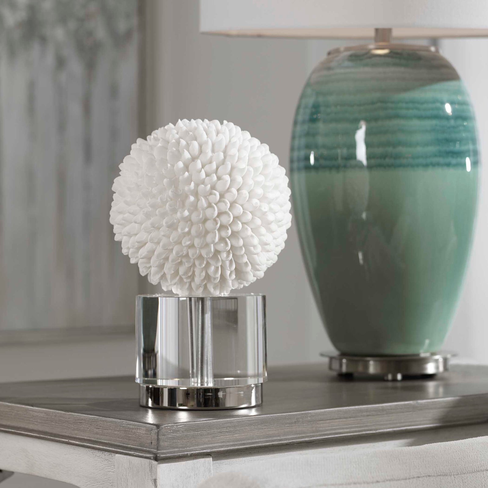 American Home Furniture Uttermost Cascara White Sculpture