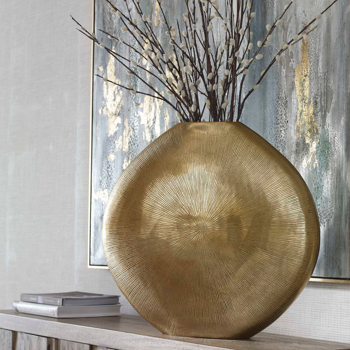 American Home Furniture Uttermost Gretchen Gold Vase
