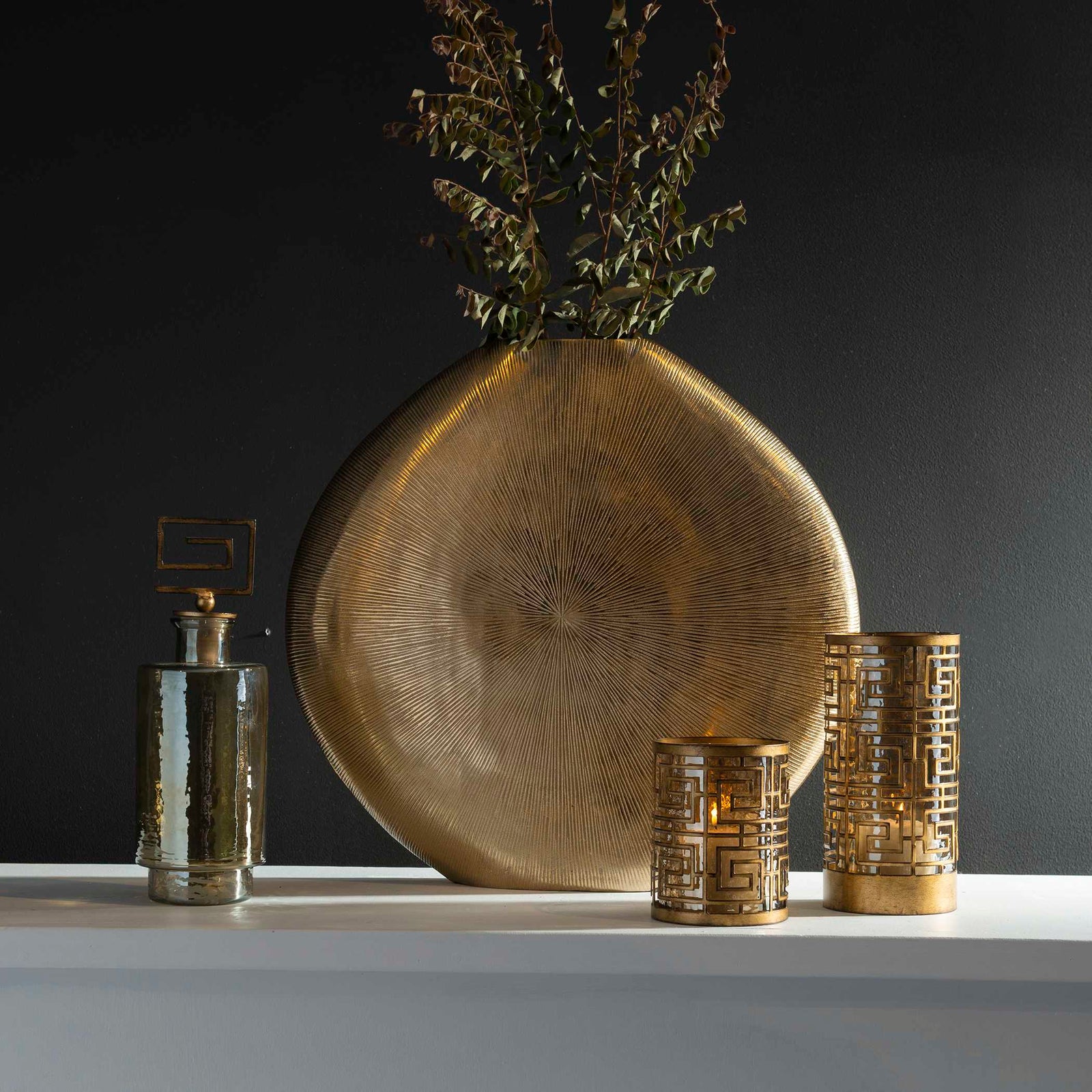 American Home Furniture Uttermost Gretchen Gold Vase