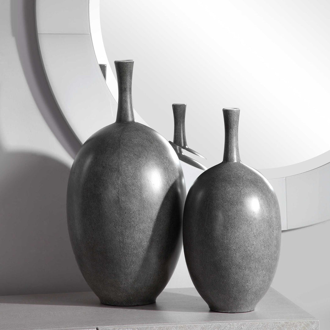 American Home Furniture Uttermost Riordan Modern Vases, Set of 2