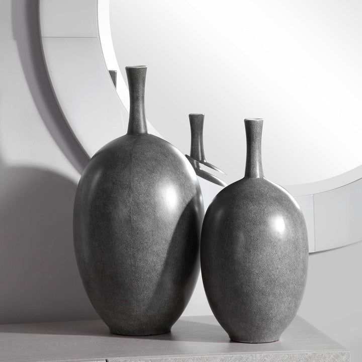 American Home Furniture Uttermost Riordan Modern Vases, Set of 2