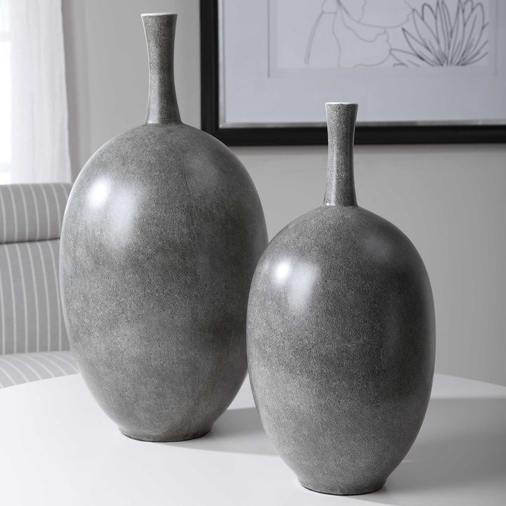 American Home Furniture Uttermost Riordan Modern Vases, Set of 2