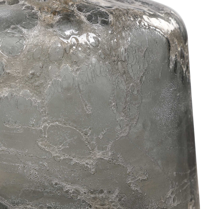 American Home Furniture Uttermost Storm Art Glass Bottles, Set of 2