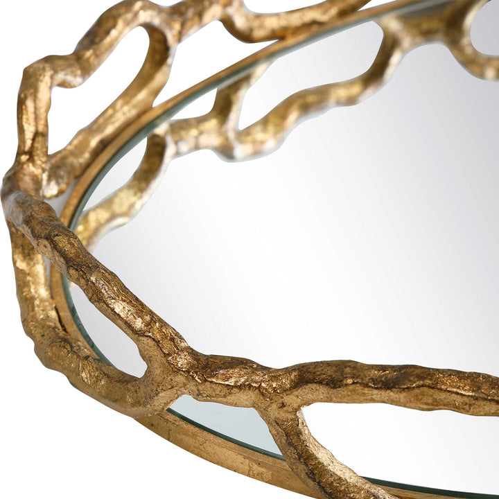 American Home Furniture Uttermost Cable Chain Mirrored Tray