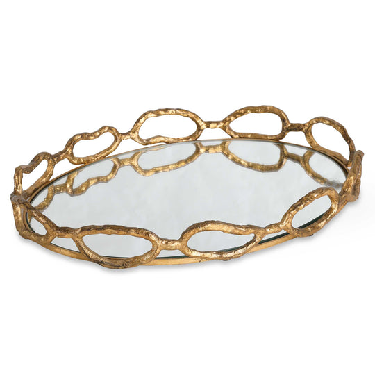 American Home Furniture Uttermost Cable Chain Mirrored Tray
