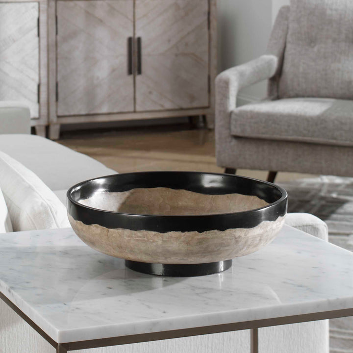 American Home Furniture Uttermost Rastia Terrazzo Bowl