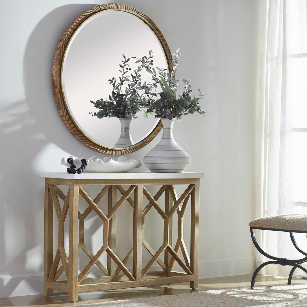 American Home Furniture Uttermost Ruffled Feathers Modern White Bowl