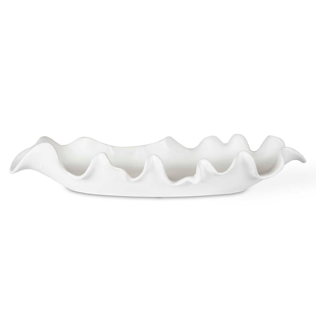 American Home Furniture Uttermost Ruffled Feathers Modern White Bowl