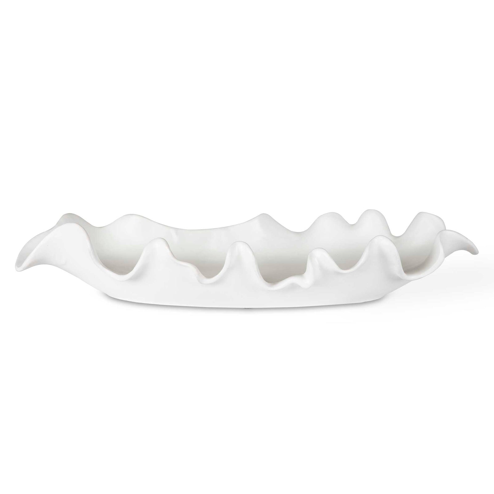 American Home Furniture Uttermost Ruffled Feathers Modern White Bowl